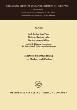 portada Mechanische Entzunderung von Blechen und Bändern (Forschungsberichte des Landes Nordrhein-Westfalen) (German Edition)