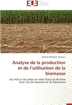 portada Analyse de La Production Et de L'Utilisation de La Biomasse