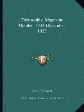 portada theosophist magazine october 1933-december 1933
