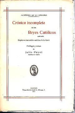 Comprar cronica incompleta de los reyes catolicos 1469 1476