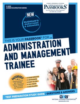 portada Administration and Management Trainee (C-4630): Passbooks Study Guide Volume 4630 (en Inglés)