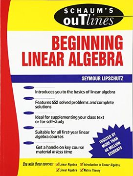 portada Schaum's Outline of Beginning Linear Algebra (in English)