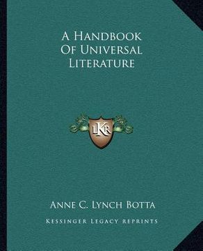 portada a handbook of universal literature (in English)