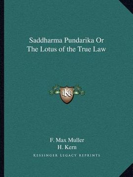 portada saddharma pundarika or the lotus of the true law