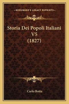 portada Storia Dei Popoli Italiani V5 (1827) (en Italiano)