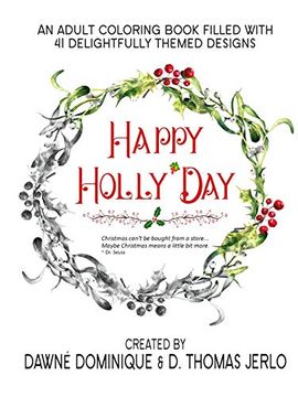 portada Happy Holly'day Adult Coloring Book (en Inglés)