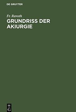 portada Grundriss der Akiurgie (en Alemán)