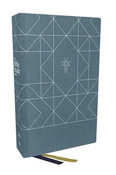 portada Nkjv, the Bible Study Bible, Cloth Over Board, Blue, Comfort Print: A Study Guide for Every Chapter of the Bible (in English)
