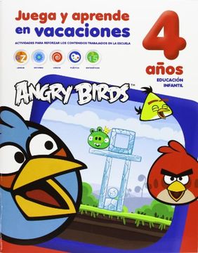 portada JUEGA Y APRENDE EN VACACIONES 4A¥OS ANGRY BIRDS (in English)