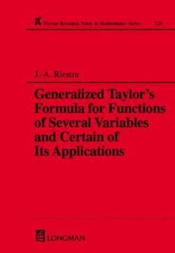 portada A Generalized Taylor's Formula for Functions of Several Variables and Certain of Its Applications
