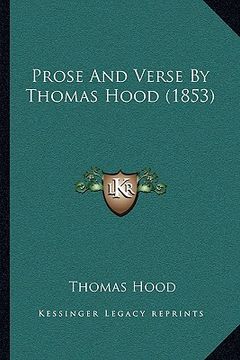 portada prose and verse by thomas hood (1853) (en Inglés)