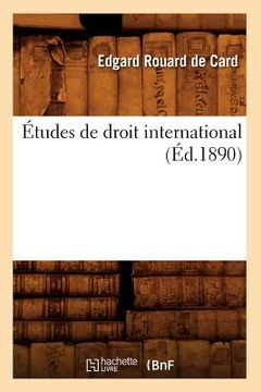 portada Études de Droit International (Éd.1890) (in French)