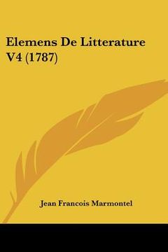portada elemens de litterature v4 (1787) (en Inglés)