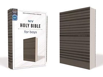 portada Niv, Holy Bible for Boys, Soft Touch Edition, Leathersoft, Gray, Comfort Print 