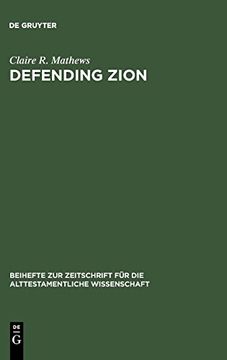 portada Defending Zion (Beihefte zur Zeitschrift fa1 (en Inglés)