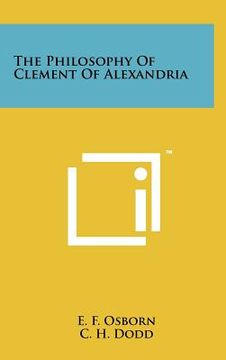 portada the philosophy of clement of alexandria