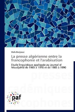 portada La Presse Algerienne Entre La Francophonie Et L'Arabisation