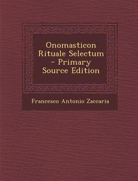 portada Onomasticon Rituale Selectum (en Latin)