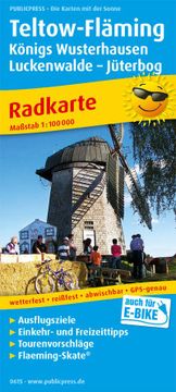 portada Teltow - Fläming, Königs Wusterhausen, Luckenwalde - Jüterbog: Radkarte mit Ausflugszielen, Einkehr- & Freizeittipps, Flaeming-Skate®, Wetterfest,. Gps-Genau. 1: 100000 (Radkarte: Rk) (en Alemán)