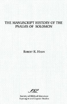 portada the manuscript history of the psalms of solomon (en Inglés)