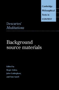portada Descartes' Meditations Paperback: Background Source Materials (Cambridge Philosophical Texts in Context) 