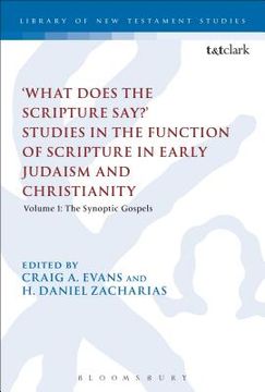 portada 'What Does the Scripture Say?' Studies in the Function of Scripture in Early Judaism and Christianity: Volume 1: The Synoptic Gospels (en Inglés)