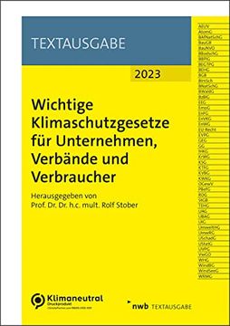 portada Wichtige Klimaschutzgesetze für Unternehmen, Verbände und Verbraucher (en Alemán)