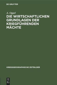 portada Die Wirtschaftlichen Grundlagen der Kriegführenden Mächte (in German)