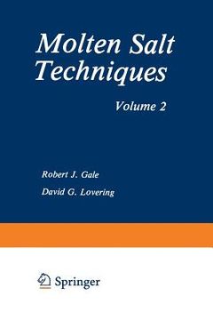 portada Molten Salt Techniques: Volume 2 (en Inglés)
