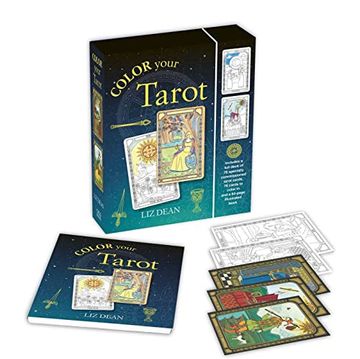 portada Color Your Tarot: Includes a Full Deck of Specially Commissioned Tarot Cards, a Deck of Cards to Color in, and a 64-Page Illustrated Book (en Inglés)