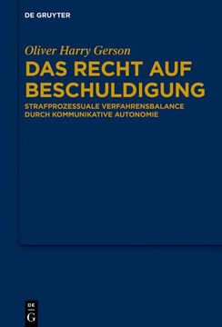 portada Das Recht auf Beschuldigung (en Alemán)