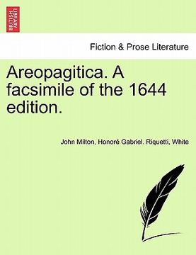 portada areopagitica. a facsimile of the 1644 edition.