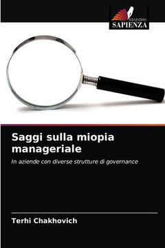 portada Saggi sulla miopia manageriale (en Italiano)