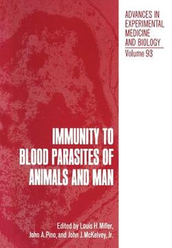 portada Immunity to Blood Parasites of Animals and Man (en Inglés)