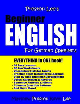 portada Preston Lee's Beginner English For German Speakers (en Inglés)