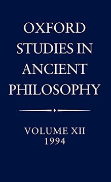portada Oxford Studies in Ancient Philosophy: Volume Xii: 1994 (en Inglés)