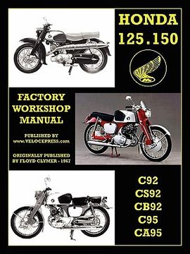 portada honda motorcycles workshop manual 125-150 twins 1959-1966 (en Inglés)