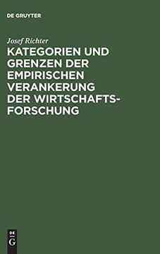 portada Kategorien und Grenzen der Empirischen Verankerung der Wirtschaftsforschung (en Alemán)