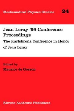 portada jean leray '99 conference proceedings: the karlskrona conference in honor of jean leray (en Inglés)