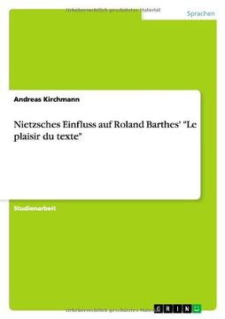 portada Nietzsches Einfluss auf Roland Barthes' "Le plaisir du texte" (German Edition)