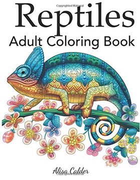 portada Reptiles Adult Coloring Book (Animal Coloring Books)
