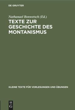 portada Texte zur Geschichte des Montanismus (en Latin)