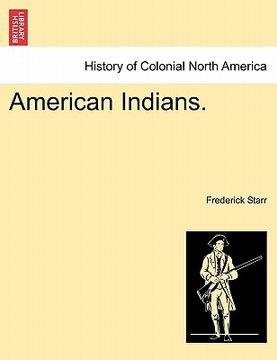 portada american indians. (in English)