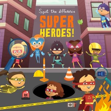 portada Spot the Difference - Superheroes!: A Fun Search and Solve Book for 3-6 Year Olds (en Inglés)
