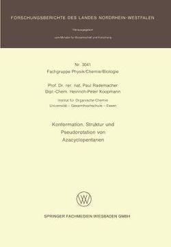 portada Konformation, Struktur Und Pseudorotation Von Azacyclopentanen (in German)