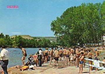 portada tarjeta postal: nº 490. logroño.  playa a la orilla del río ebro.