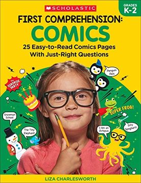 portada First Comprehension: Comics: 25 Easy-To-Read Comics With Just-Right Questions (en Inglés)