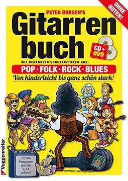 portada Gitarrenbuch 1. Mit DVD und CD: Das populärste Gitarrenbuch ohne Noten! Von kinderleicht bis ganz schön stark. Pop, Folk, Rock und Blues (in German)