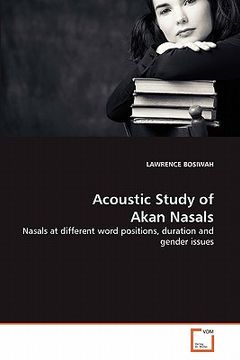 portada acoustic study of akan nasals (en Inglés)