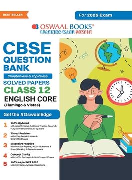 portada Oswaal CBSE Question Bank Class 12 English Core, Chapterwise and Topicwise Solved Papers For Board Exams 2025 (en Inglés)
